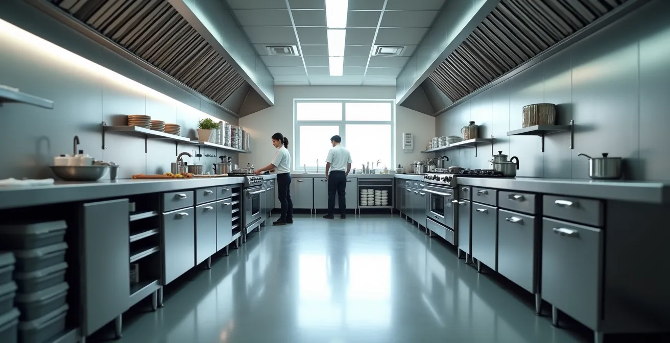 Équipe de cuisine collaborant pendant une phase de transition organisationnelle